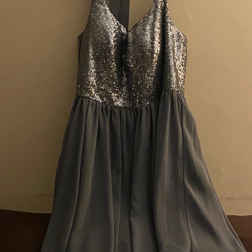 Short and Sassy Gun Metal Gray Dress